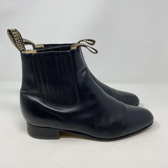 EL Besserro Boots Mens Size 29.5 Black Leather Chelsea Ankle Dress Pull On main image 4
